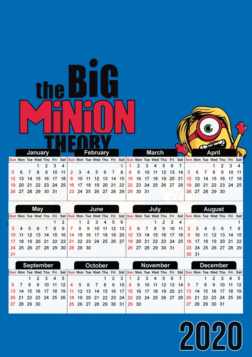  The Big Minion Theory for A3 Photo Calendar 30x43cm