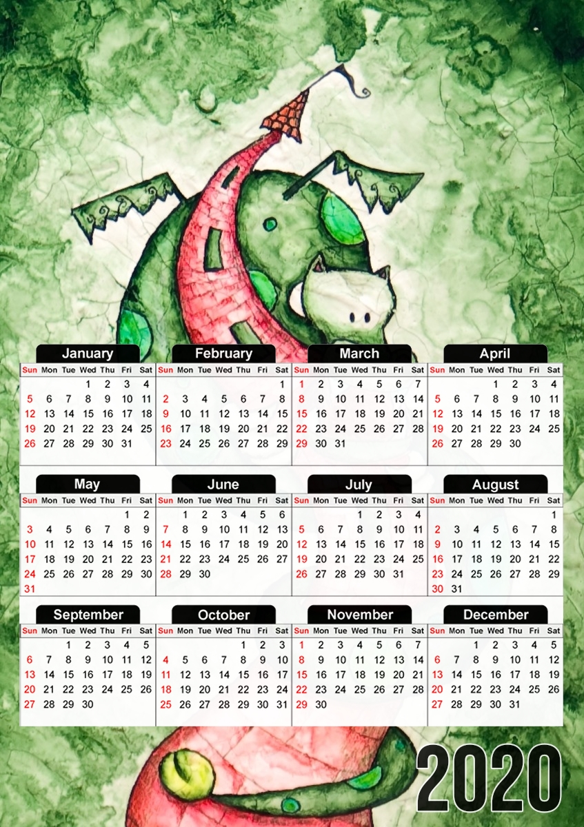  The Dragon and The Tower for A3 Photo Calendar 30x43cm