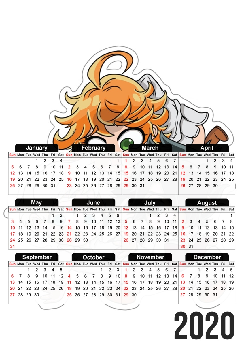  The Promised Neverland Emma Ray Norman Chibi for A3 Photo Calendar 30x43cm