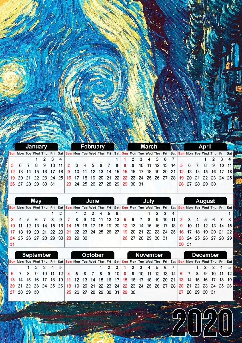  The Starry Night for A3 Photo Calendar 30x43cm