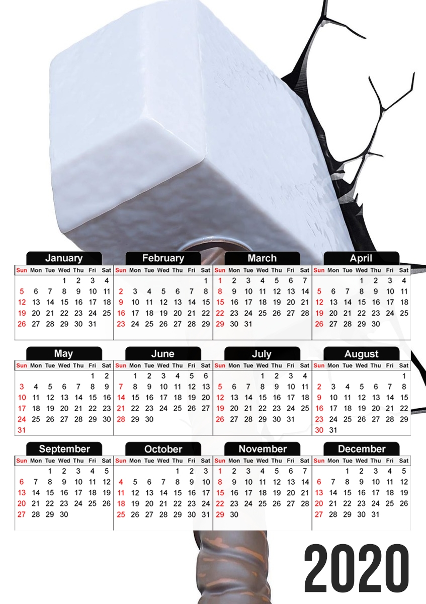  Thor hammer for A3 Photo Calendar 30x43cm