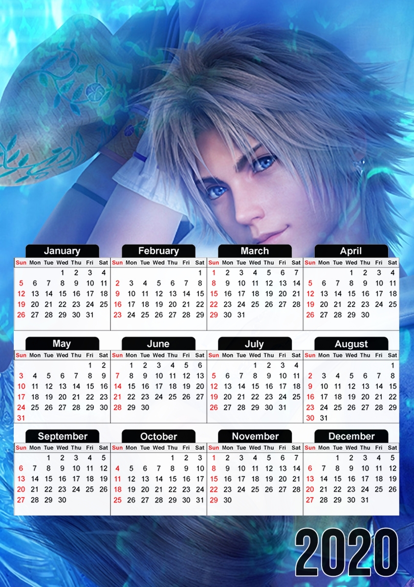  Tidus X Yuna LOVE for A3 Photo Calendar 30x43cm