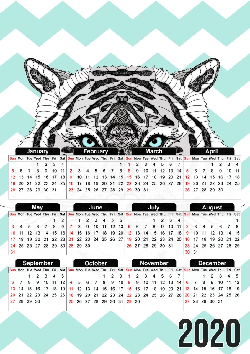  TIGER  for A3 Photo Calendar 30x43cm