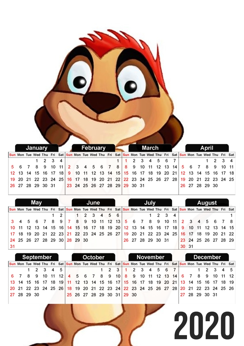  Timon Plash for A3 Photo Calendar 30x43cm