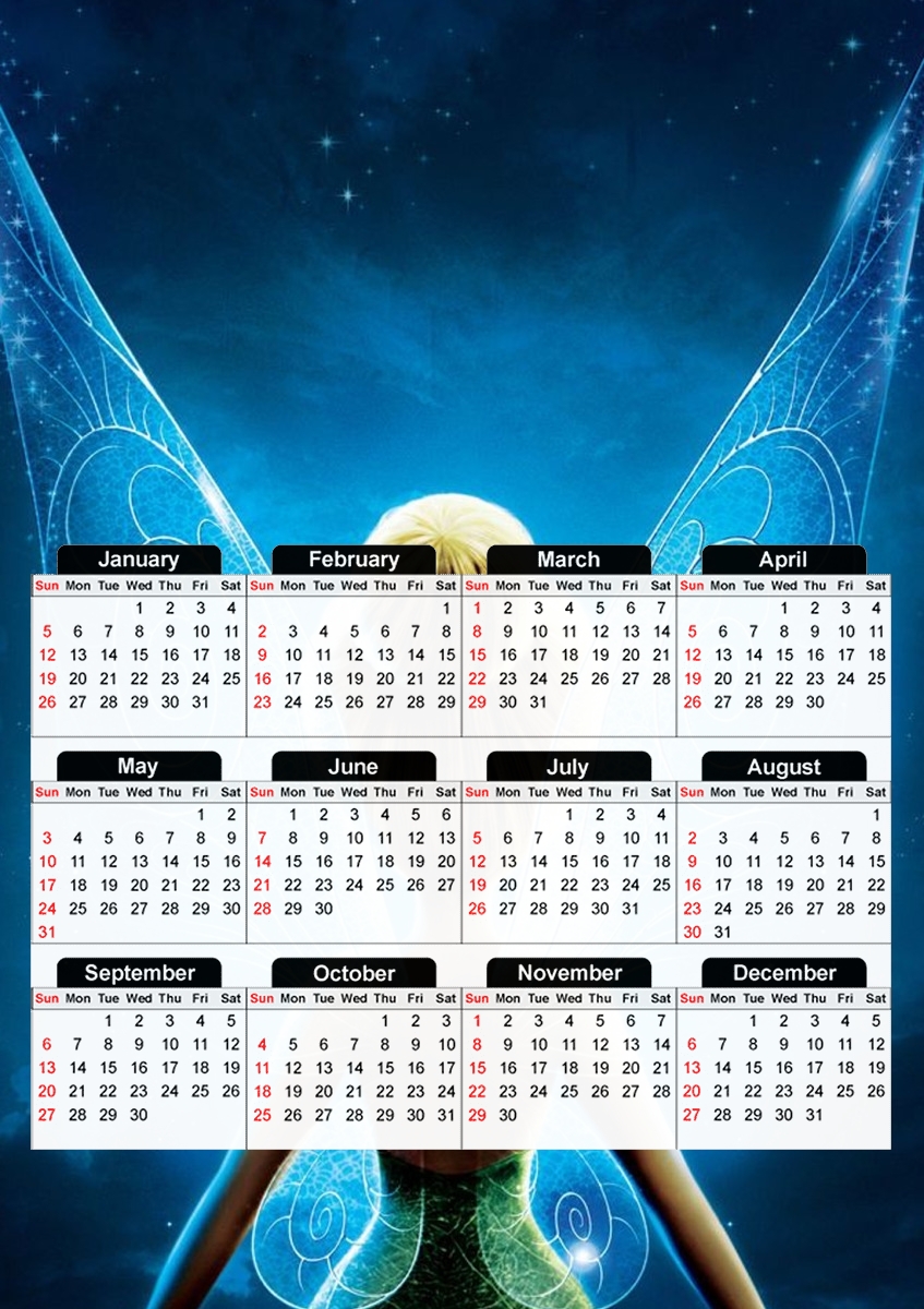  Tinkerbell Secret of the wings for A3 Photo Calendar 30x43cm