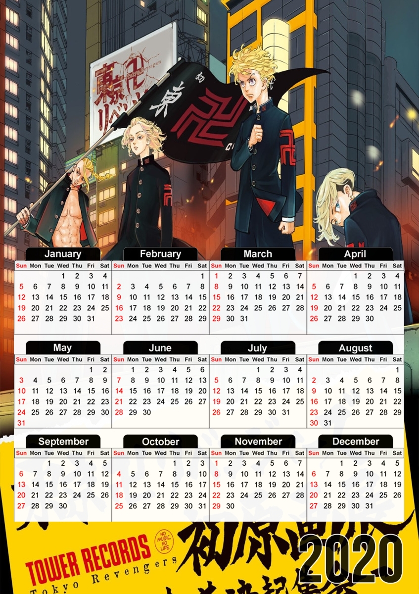  Tokyo Revengers for A3 Photo Calendar 30x43cm