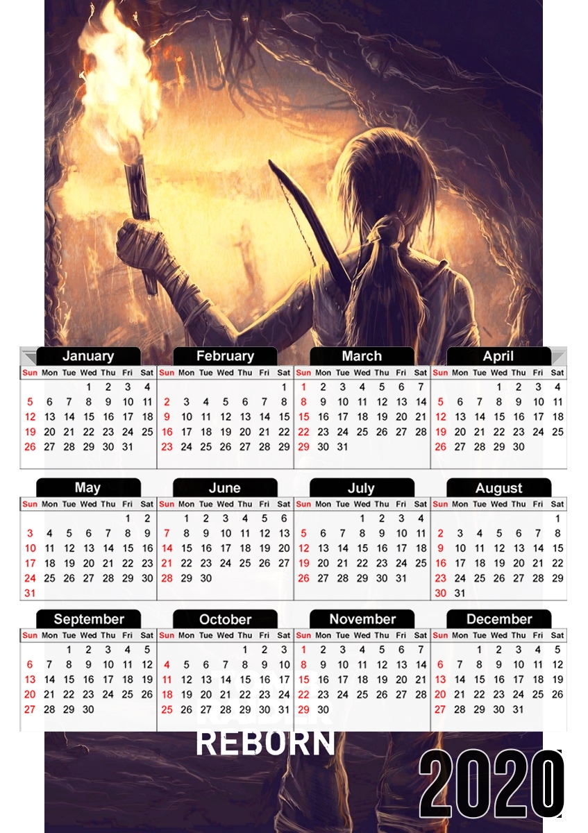  Tomb Raider Reborn for A3 Photo Calendar 30x43cm