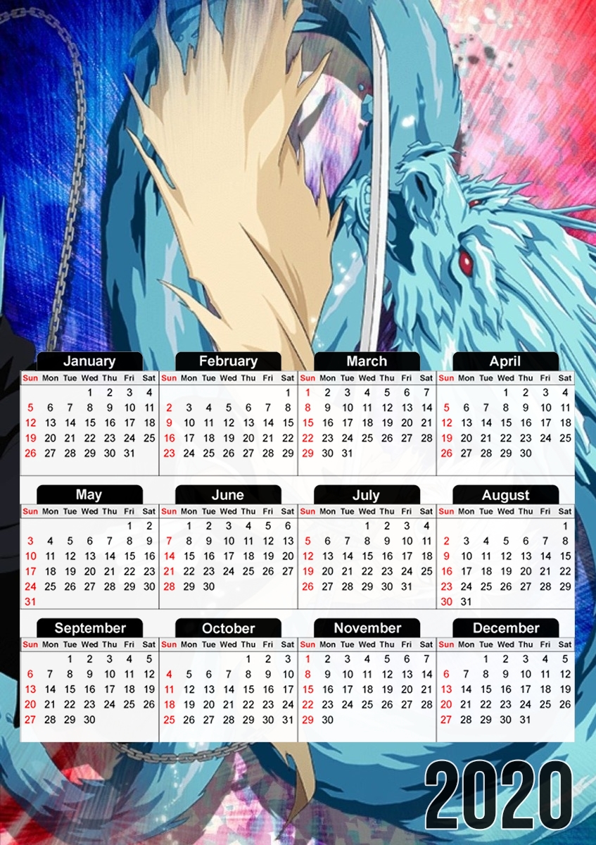  Toshiro Hitsugaya Bleach Sword for A3 Photo Calendar 30x43cm