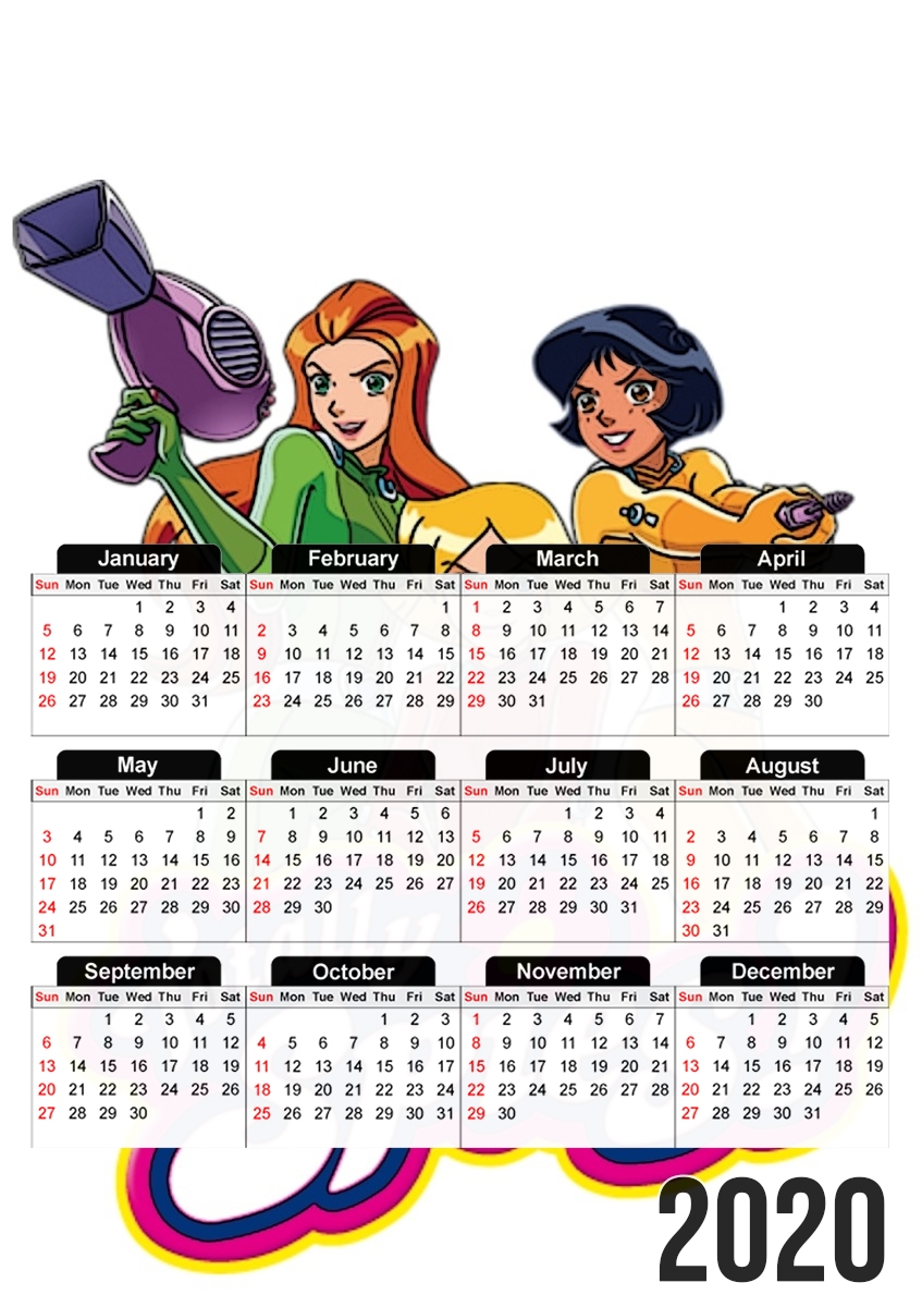  Totally Spies Contour Hard for A3 Photo Calendar 30x43cm