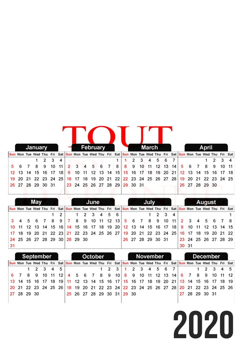  Tour pour la daronne for A3 Photo Calendar 30x43cm