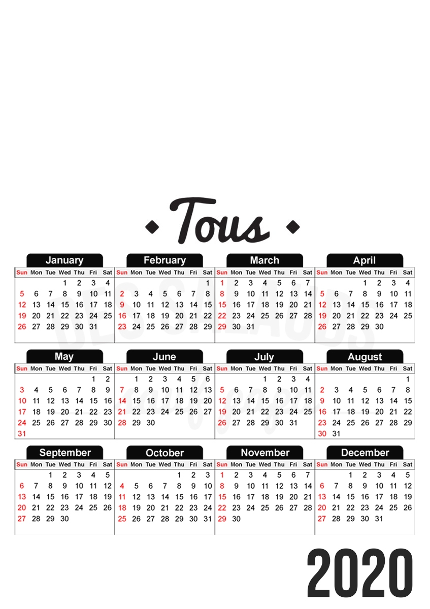  Tous des salauds sauf papa for A3 Photo Calendar 30x43cm