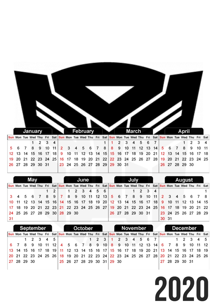  Transformers for A3 Photo Calendar 30x43cm