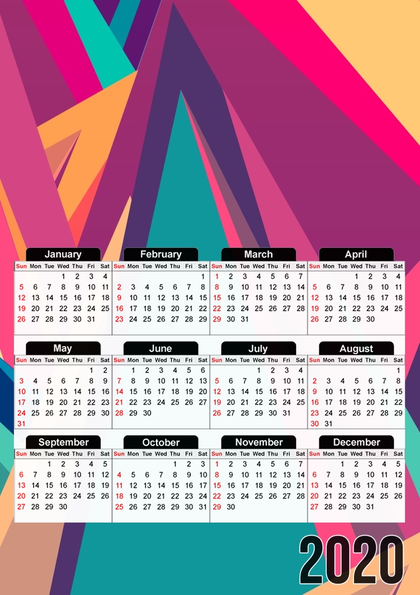  Triangles Intensive Full for A3 Photo Calendar 30x43cm