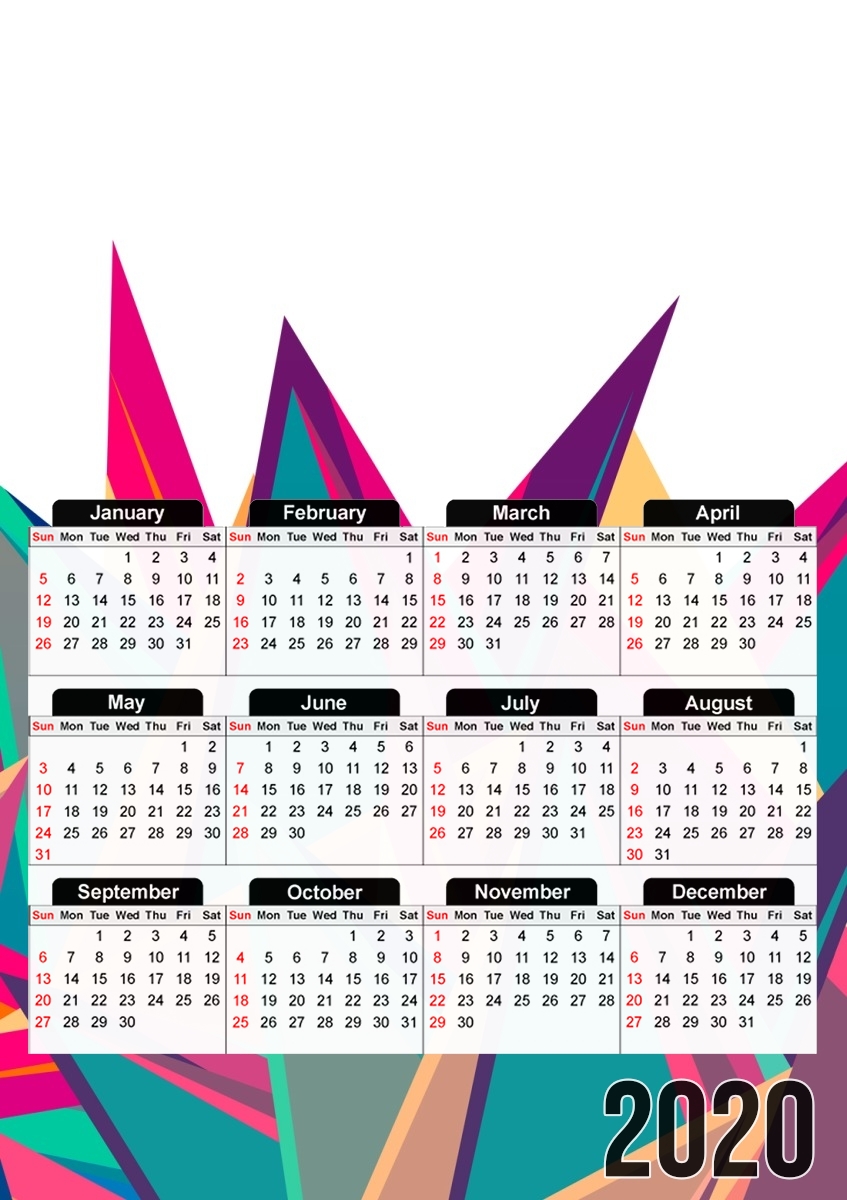  Triangles Intensive White for A3 Photo Calendar 30x43cm