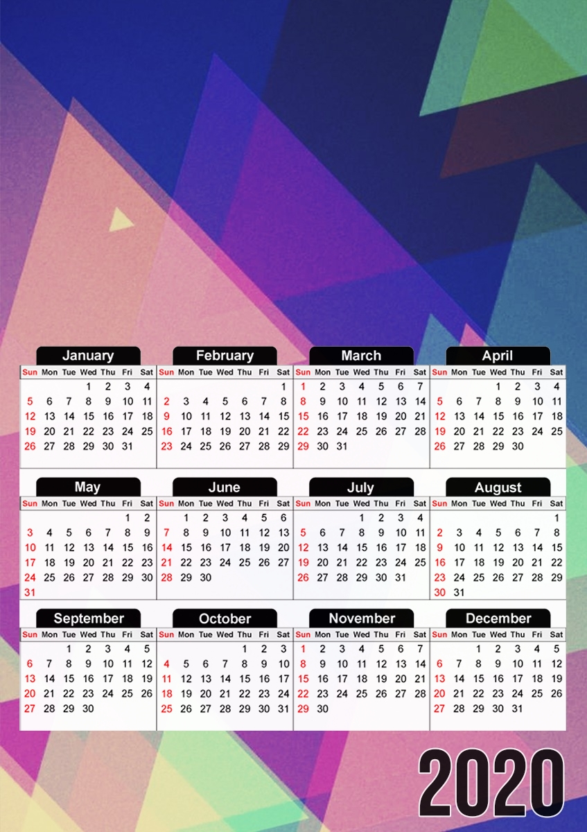  TRIANGLES for A3 Photo Calendar 30x43cm