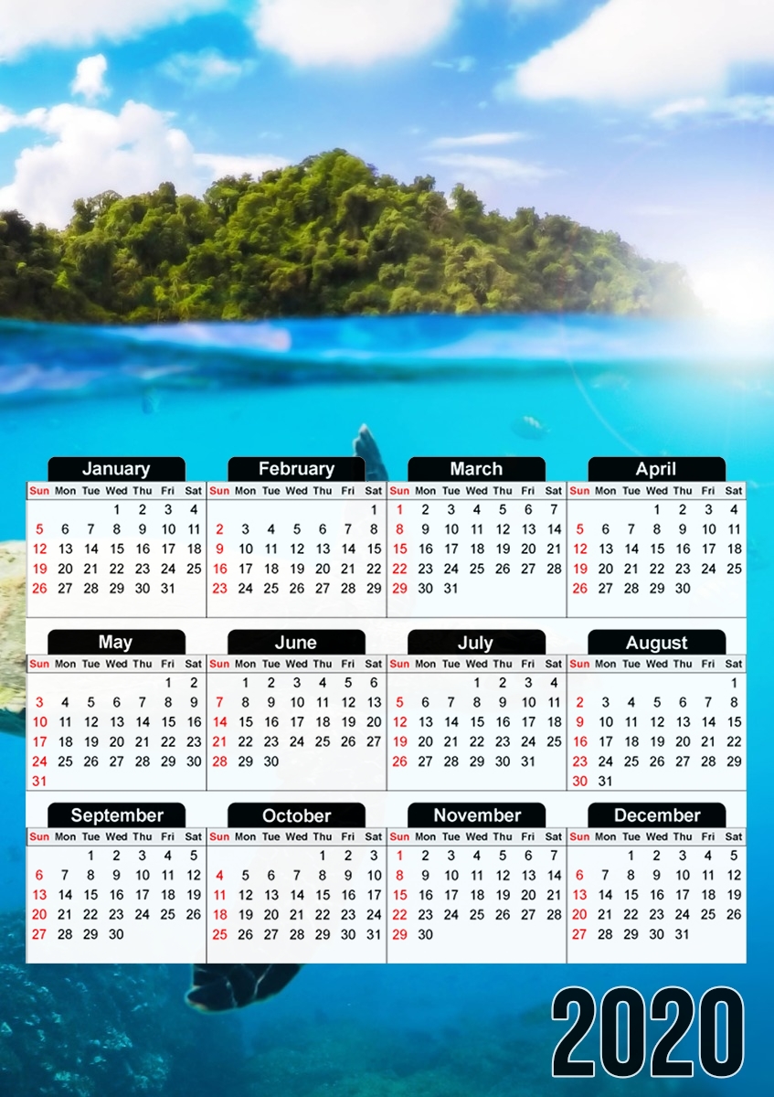  Tropical Paradise for A3 Photo Calendar 30x43cm
