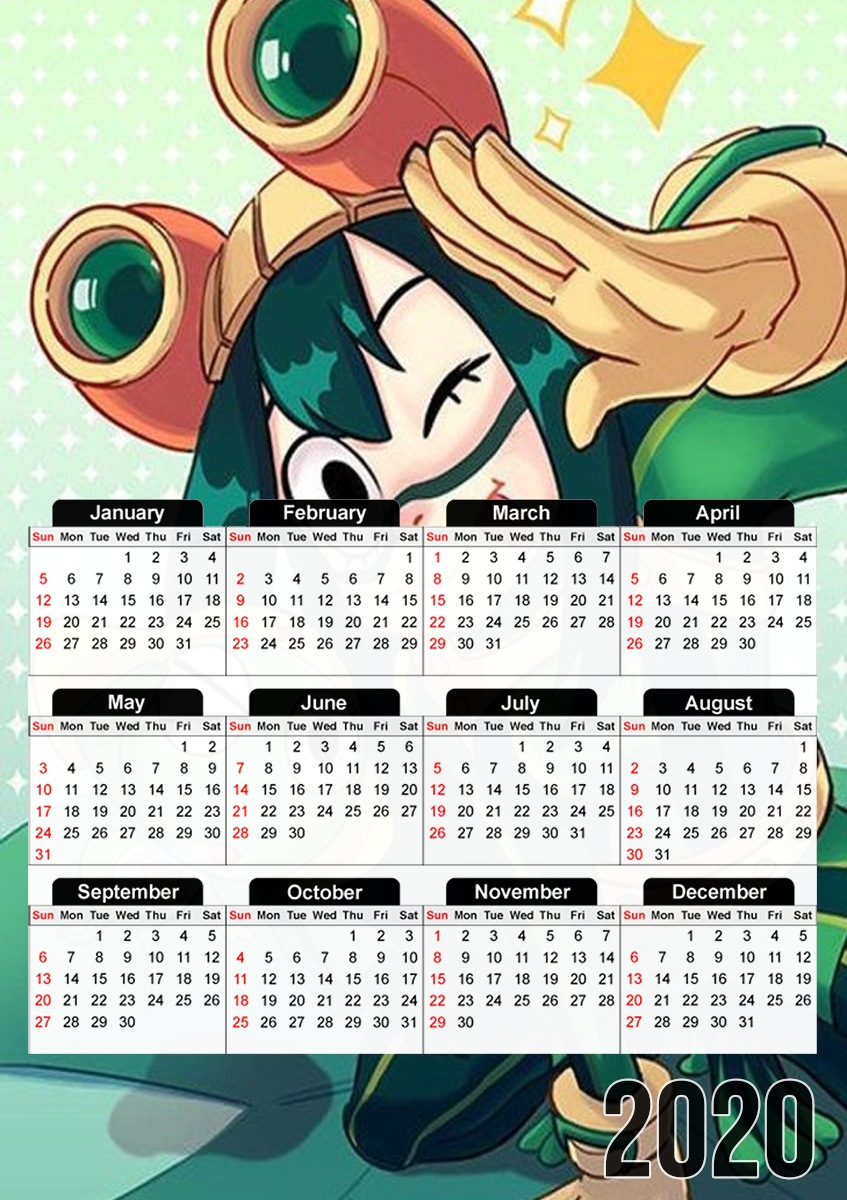  tsuyu  keroro Frog Family for A3 Photo Calendar 30x43cm