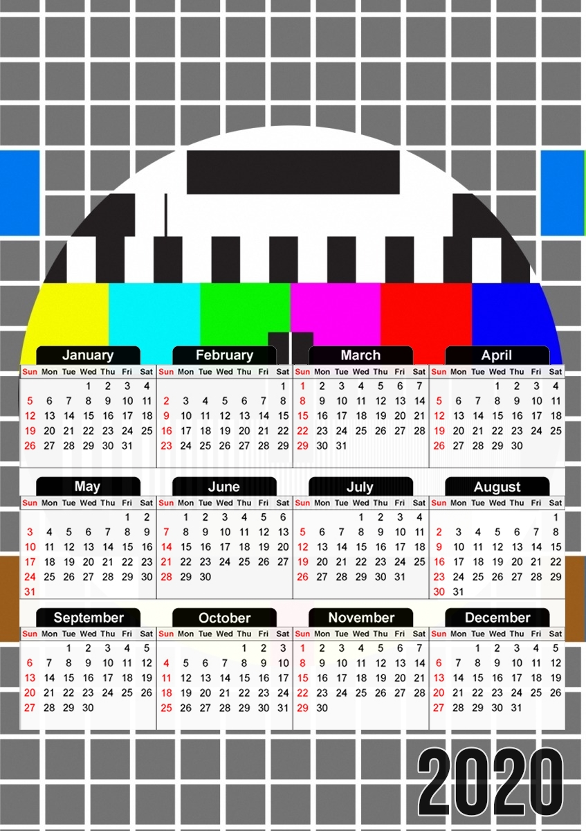  tv test screen for A3 Photo Calendar 30x43cm