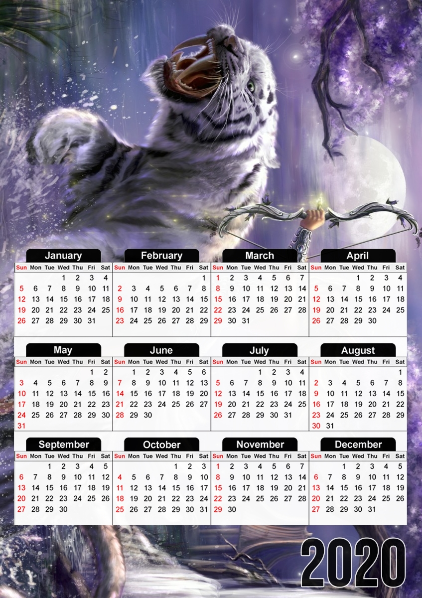  Tyrande Whisperwind World Of Warcraft Art for A3 Photo Calendar 30x43cm
