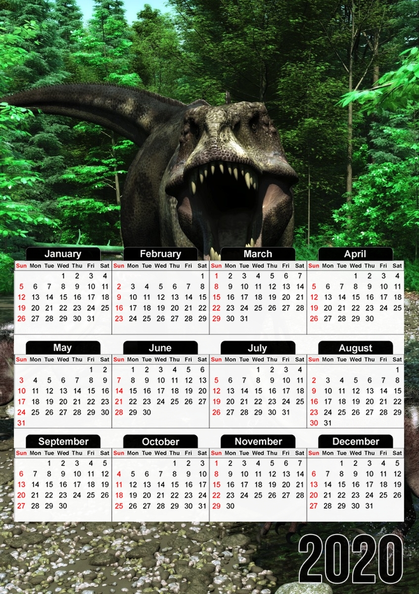  Tyrannosaurus Rex 4 for A3 Photo Calendar 30x43cm