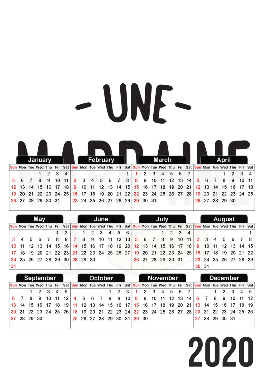  Une marraine en or for A3 Photo Calendar 30x43cm