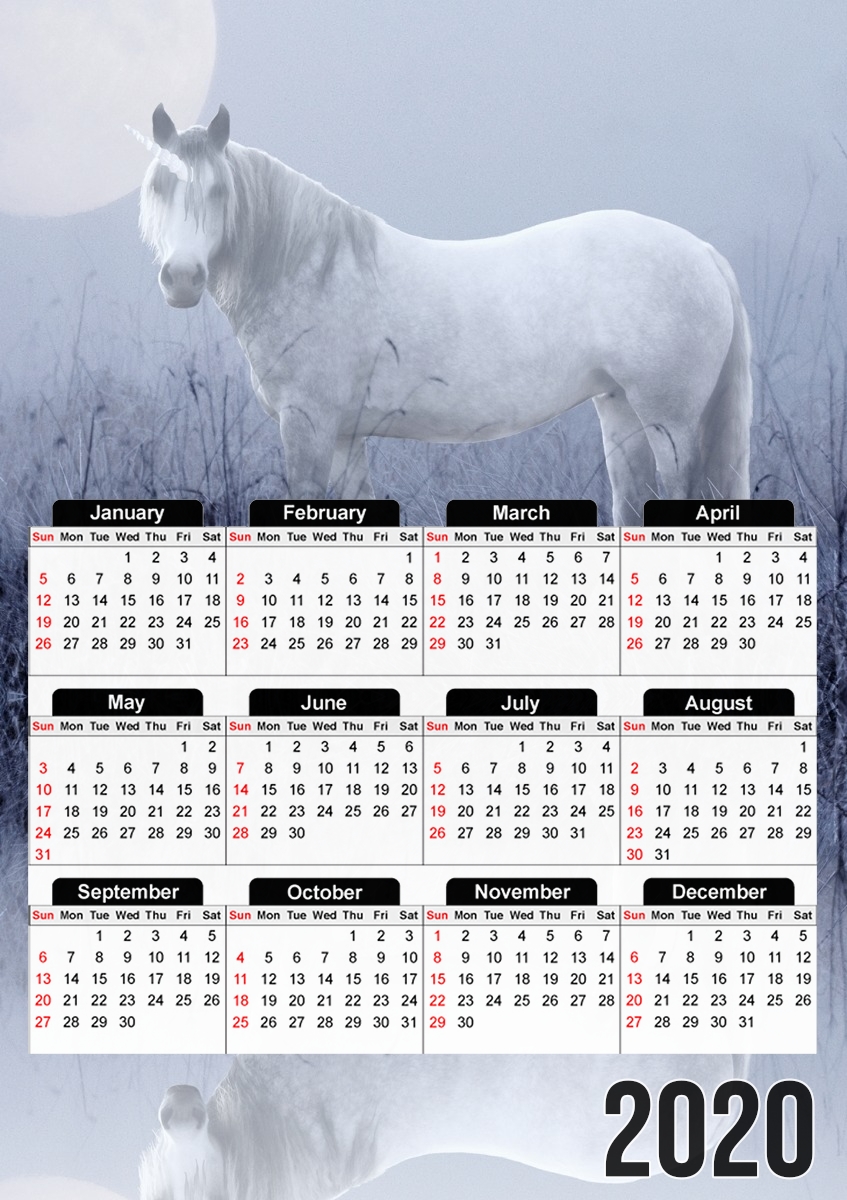  UNICORN for A3 Photo Calendar 30x43cm