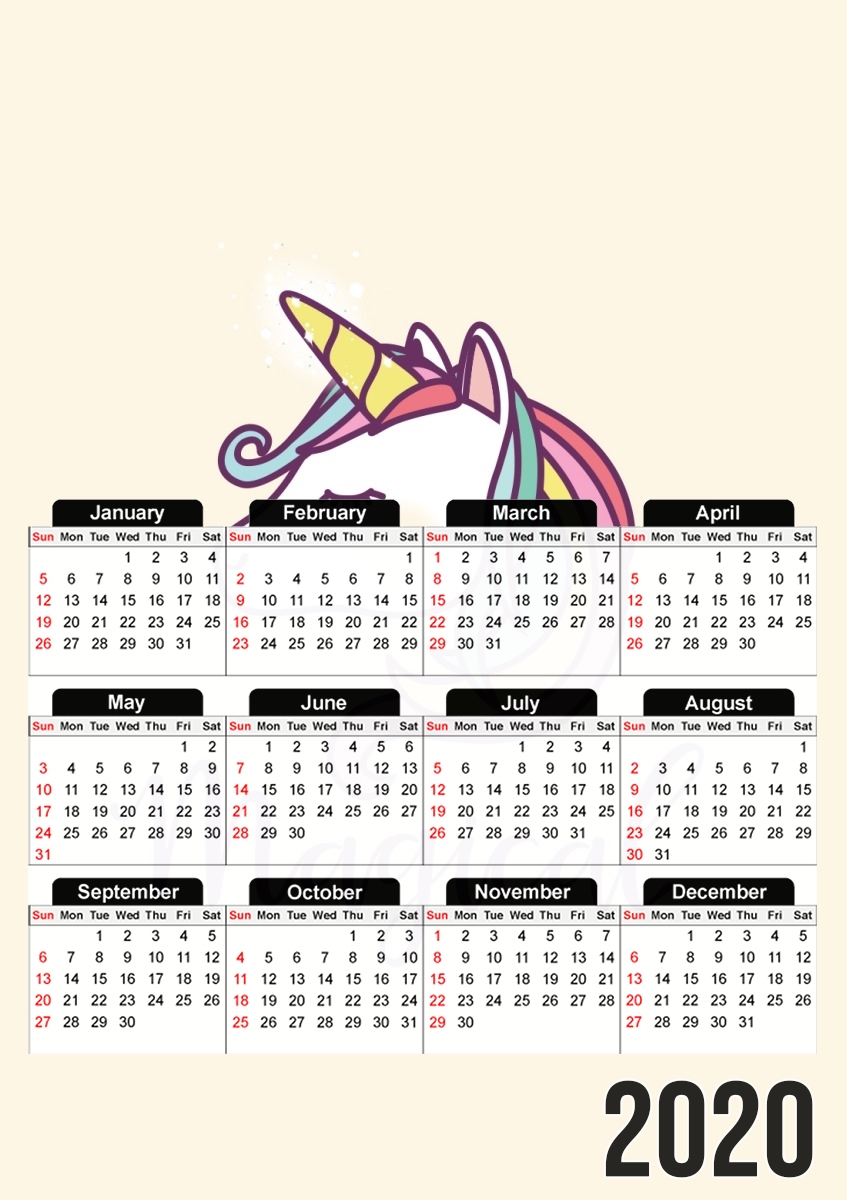  Unicorn Magical for A3 Photo Calendar 30x43cm