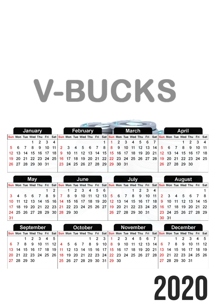  V Bucks Need Money for A3 Photo Calendar 30x43cm