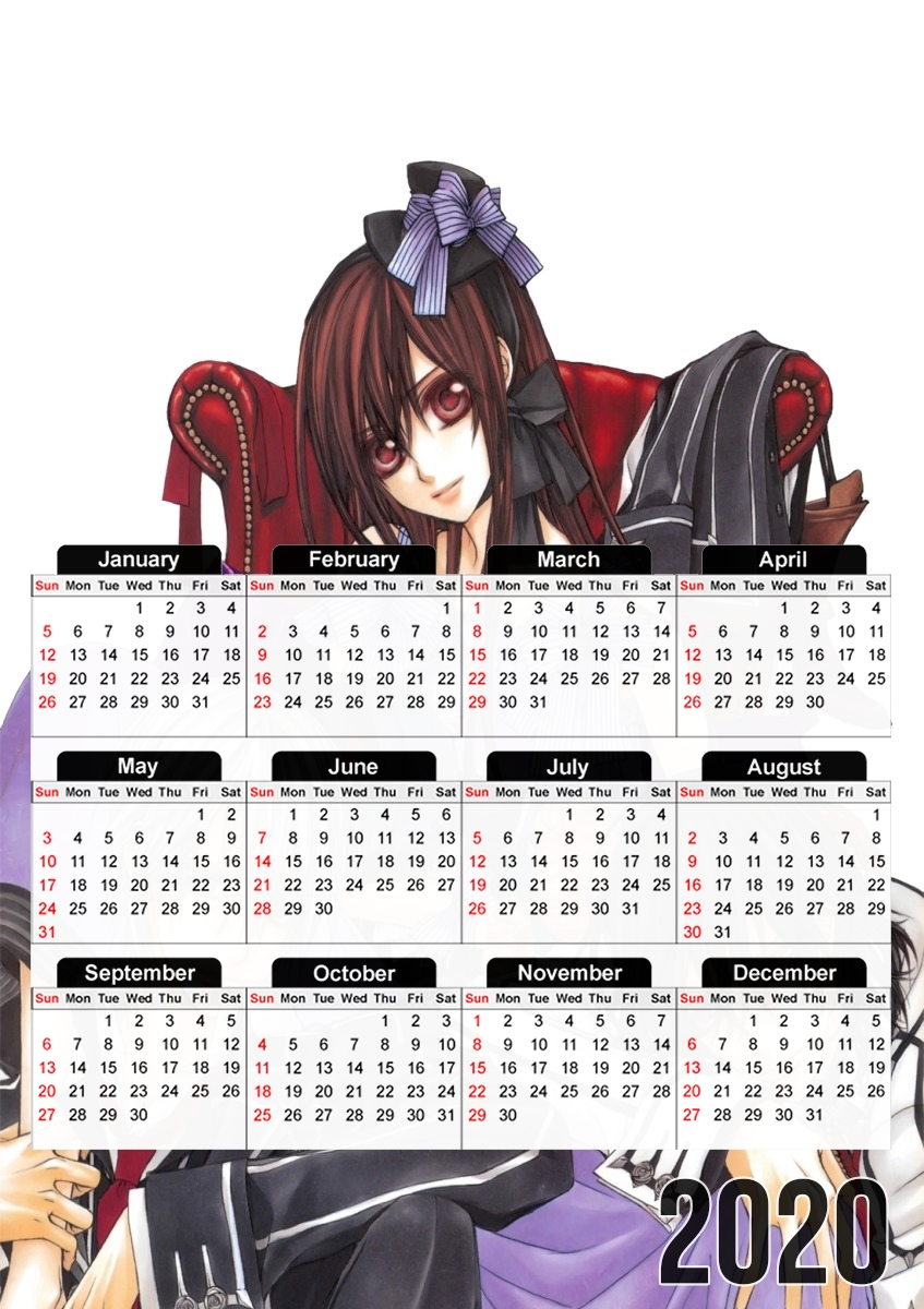  Vampire Knight Love three for A3 Photo Calendar 30x43cm