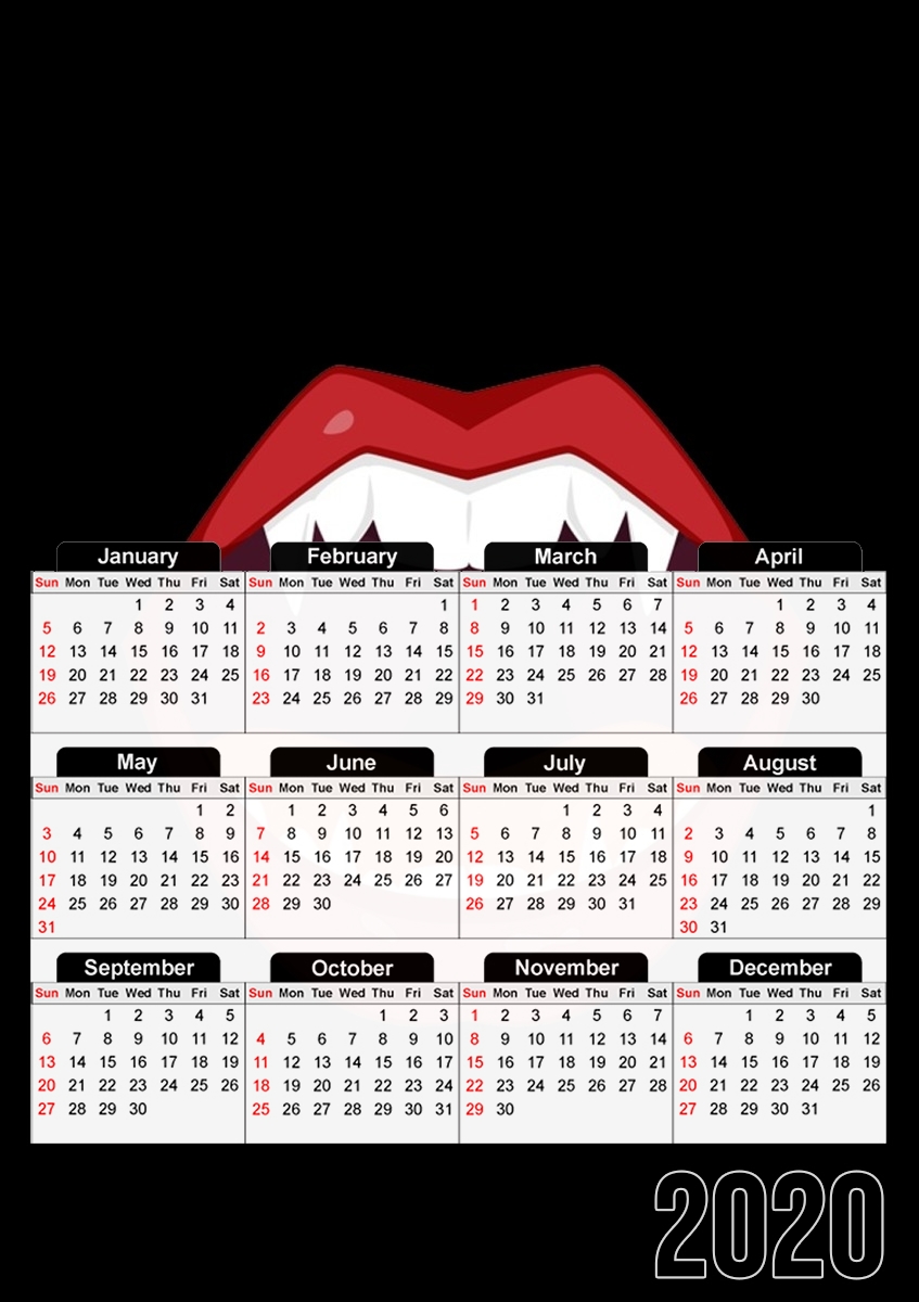  Vampire Mouth for A3 Photo Calendar 30x43cm