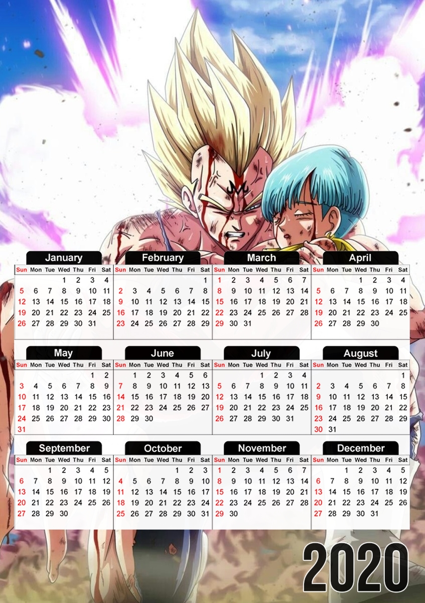  Vegeta And Bulma for A3 Photo Calendar 30x43cm