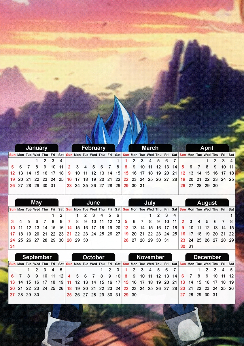  Vegeta Powerful for A3 Photo Calendar 30x43cm