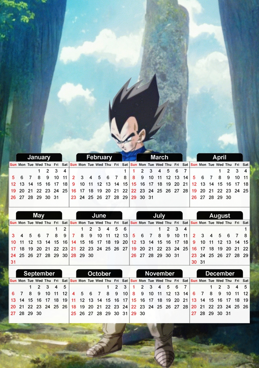  Vegeta ready to fight for A3 Photo Calendar 30x43cm