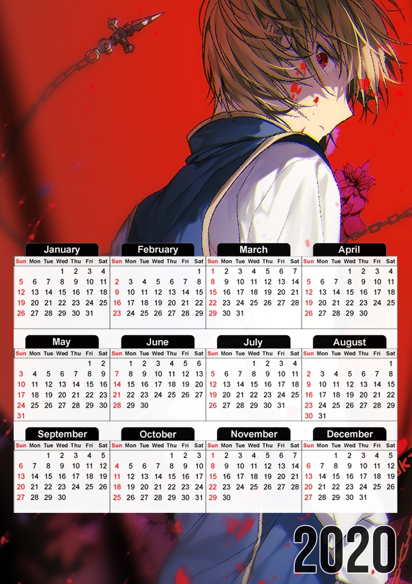  Vengeful Kurapika hxh for A3 Photo Calendar 30x43cm