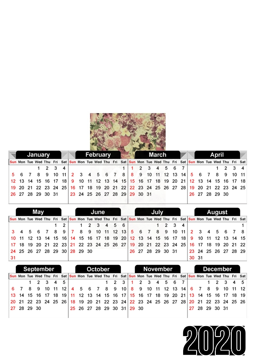  Vintage Love for A3 Photo Calendar 30x43cm