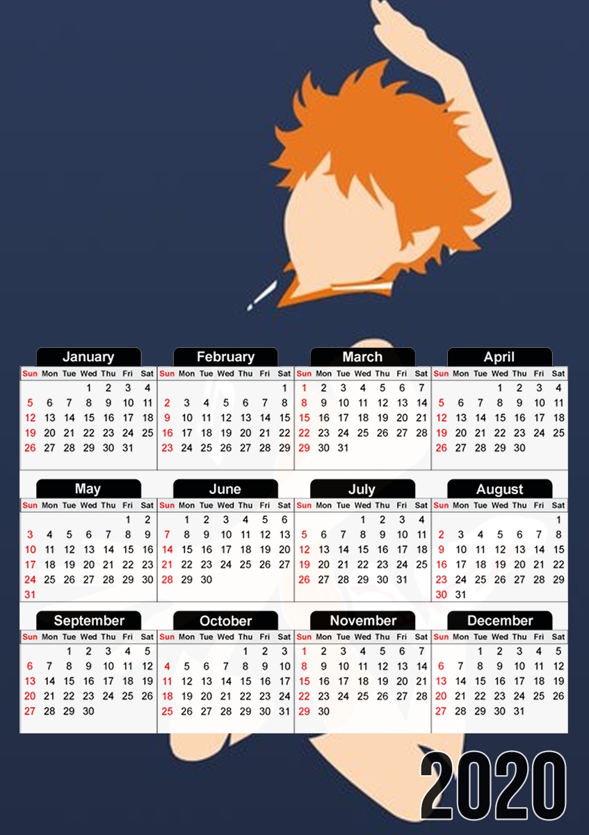  Volleyball Haikyuu Shoyo Hinata for A3 Photo Calendar 30x43cm