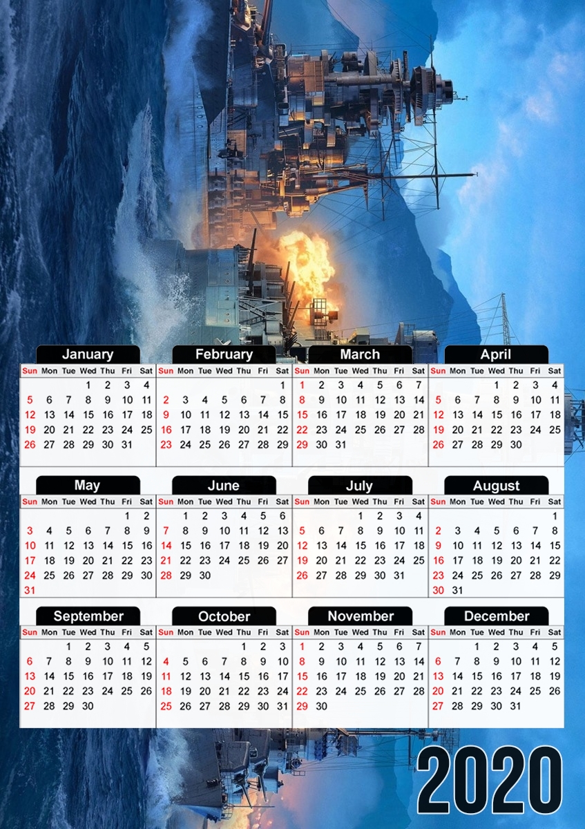  Warships for A3 Photo Calendar 30x43cm