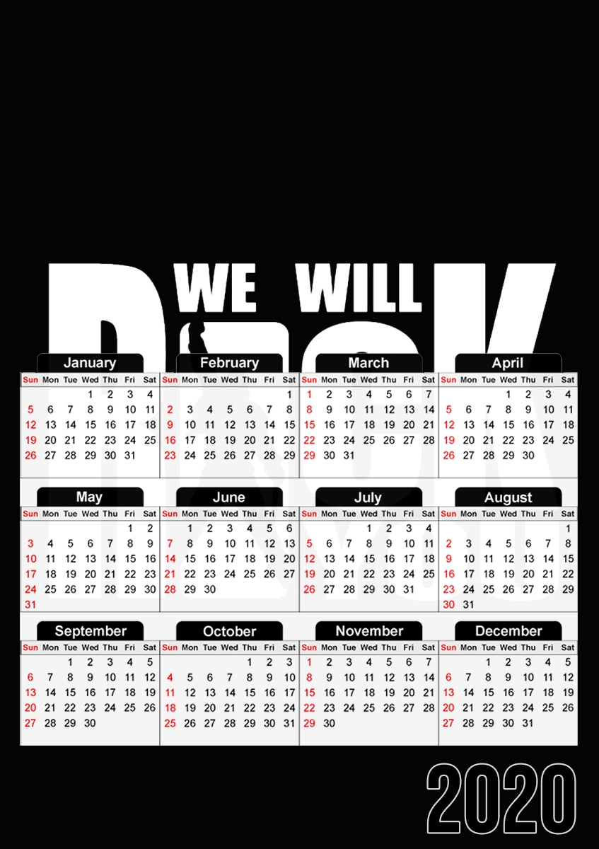  We will rock you for A3 Photo Calendar 30x43cm