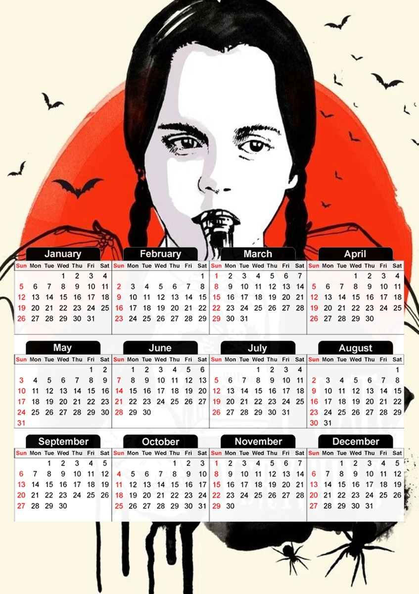  Wednesday Addams have everything for A3 Photo Calendar 30x43cm