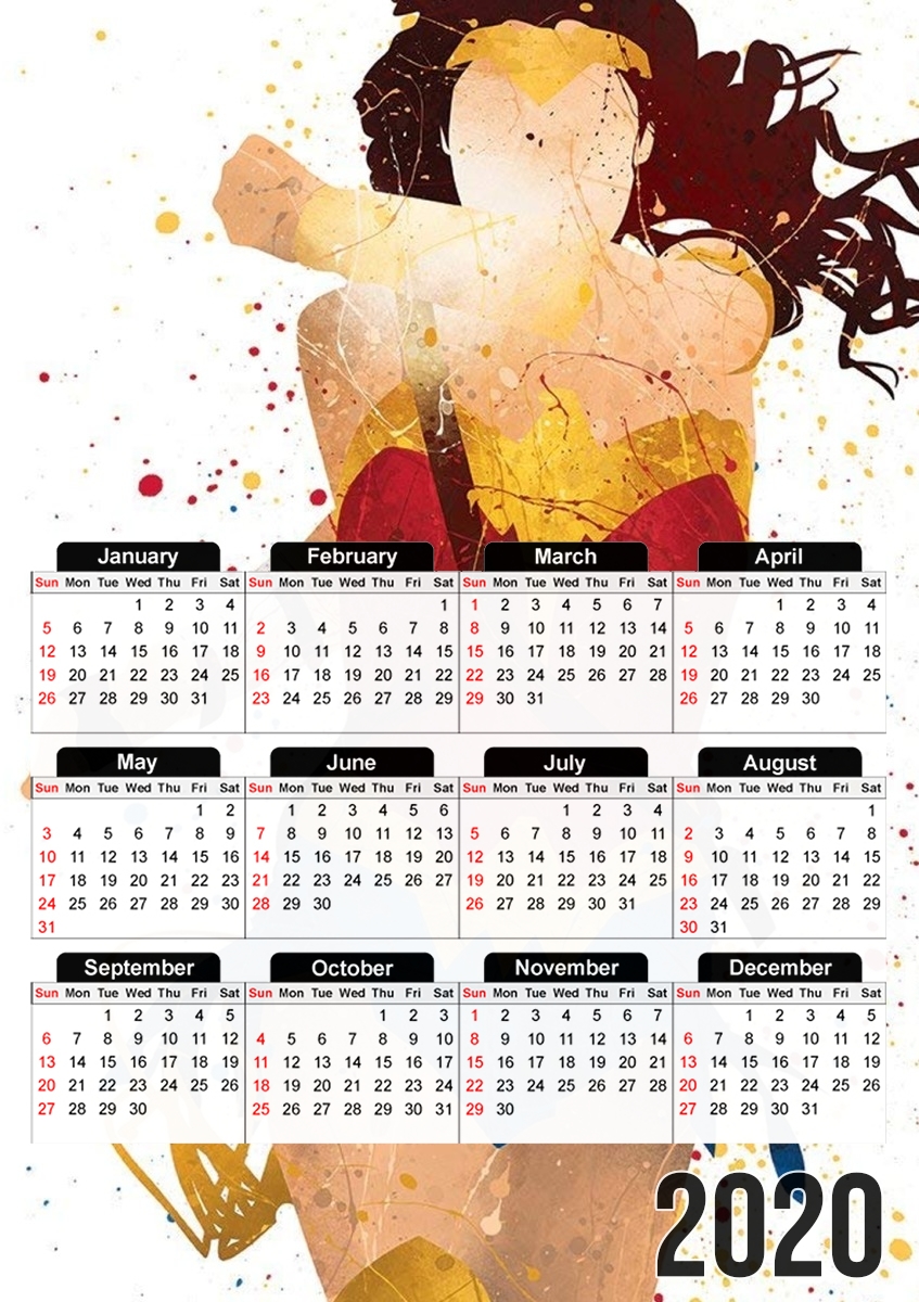  Wonder Girl for A3 Photo Calendar 30x43cm