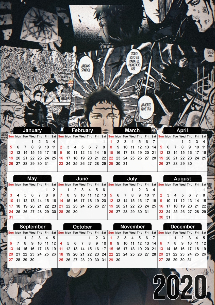  Xenon Black Clover ArtScan for A3 Photo Calendar 30x43cm