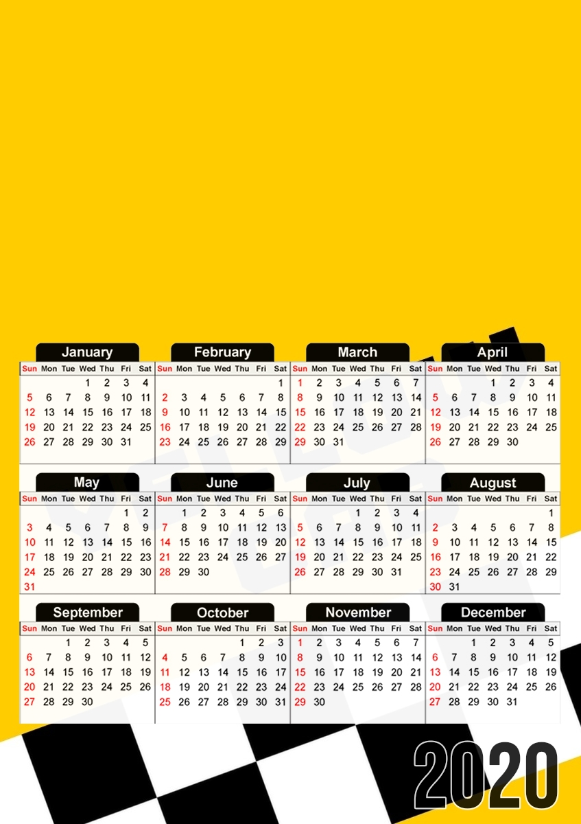  Yellow Cab for A3 Photo Calendar 30x43cm