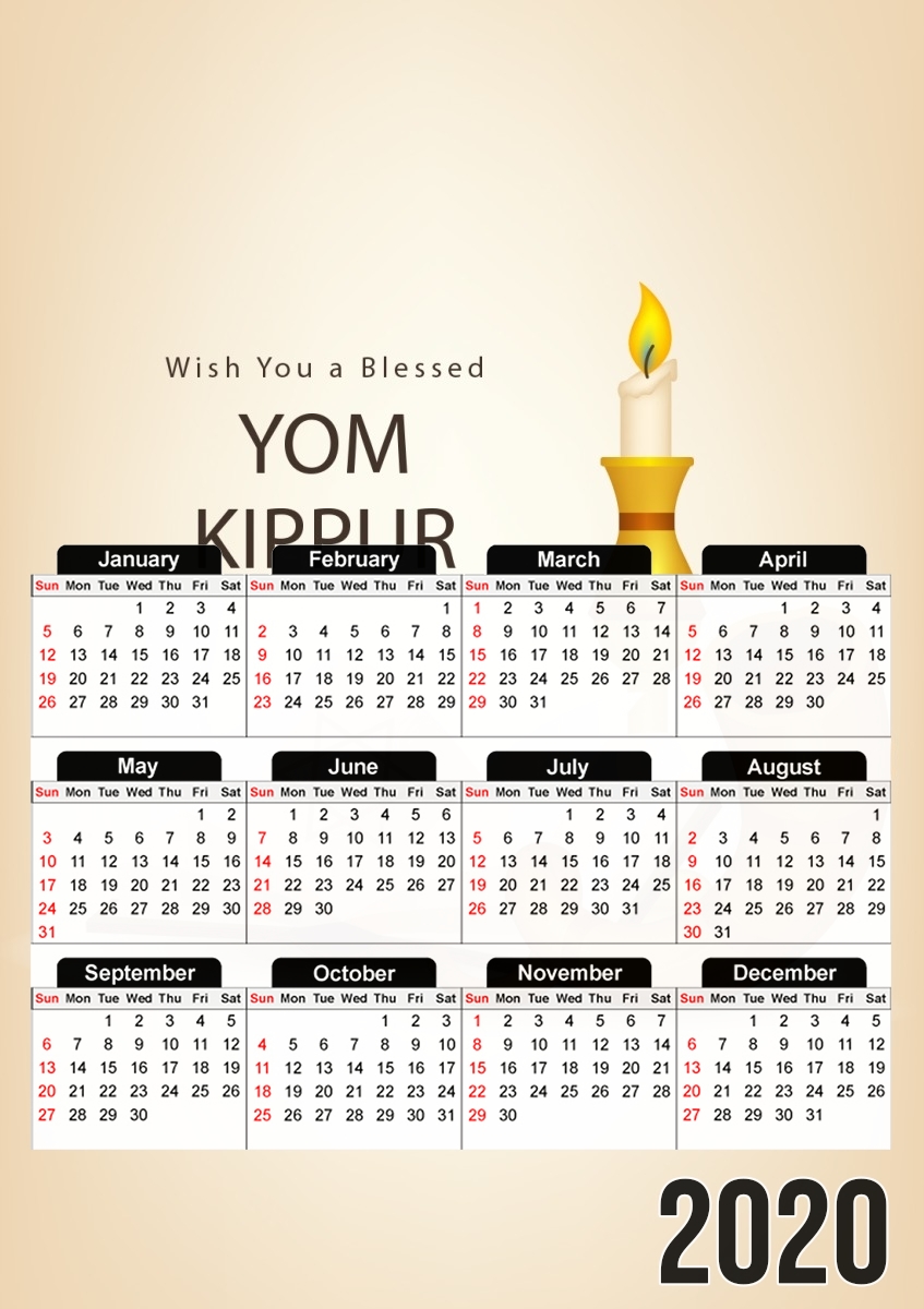  yom kippur Day Of Atonement for A3 Photo Calendar 30x43cm