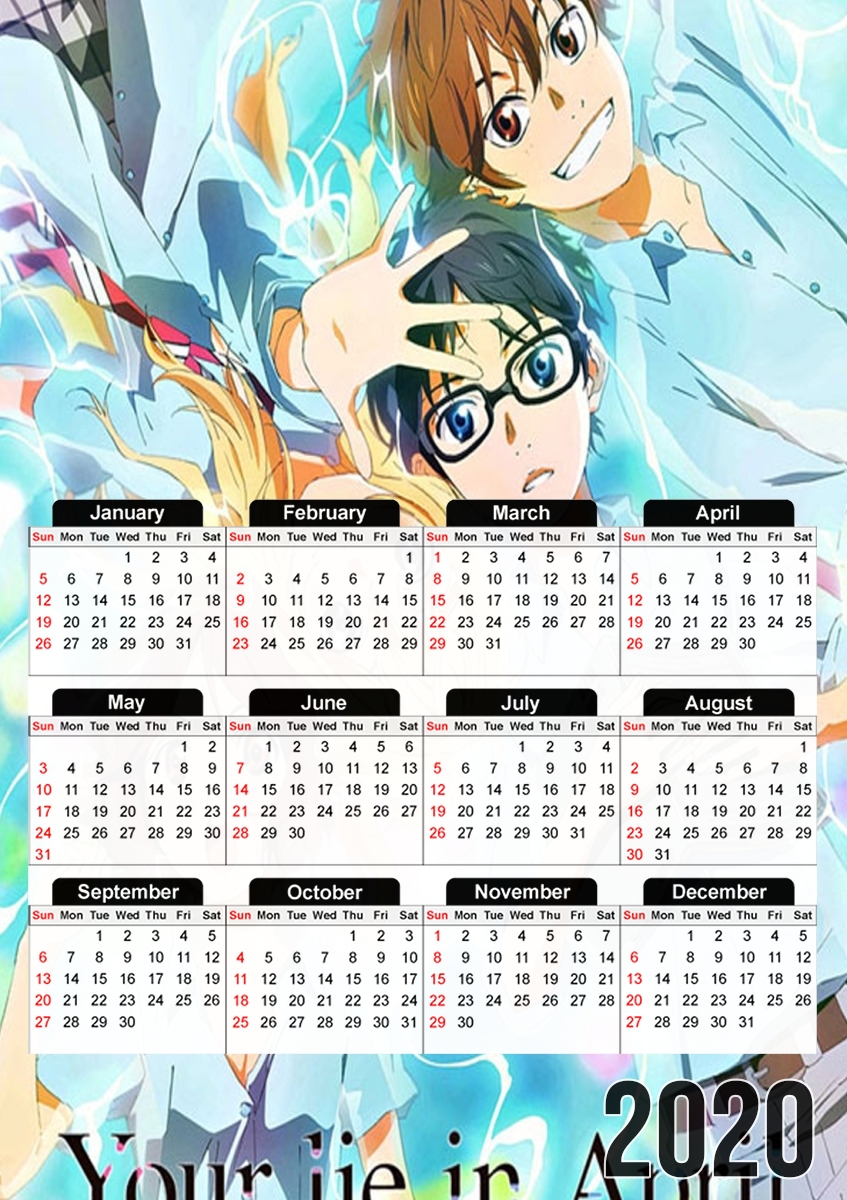  Your lie in april for A3 Photo Calendar 30x43cm