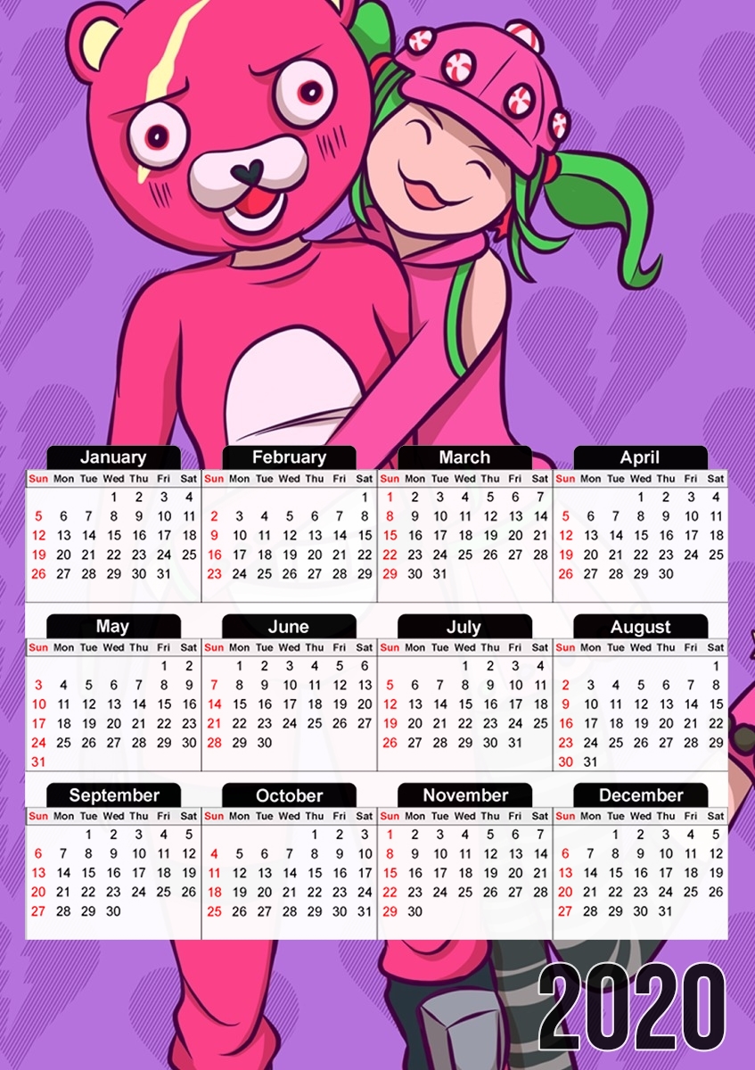  Zoey And Bisounours Skins for A3 Photo Calendar 30x43cm