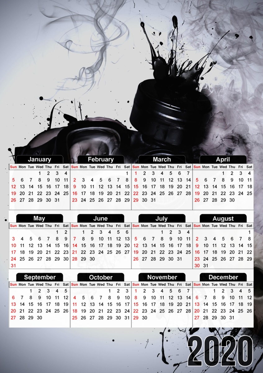  Zombie Warrior for A3 Photo Calendar 30x43cm