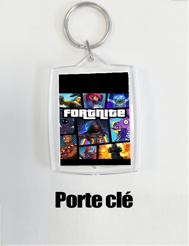  Fortnite - Battle Royale Art Feat GTA for Personalized keychain