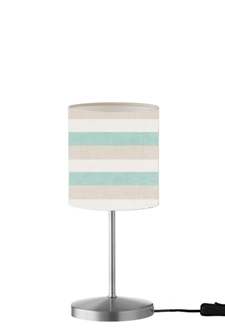  aqua and sand stripes for Table / bedside lamp