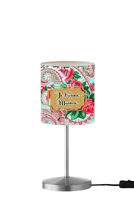 Floral Old Tissue - Je t'aime Mamie for Table / bedside lamp