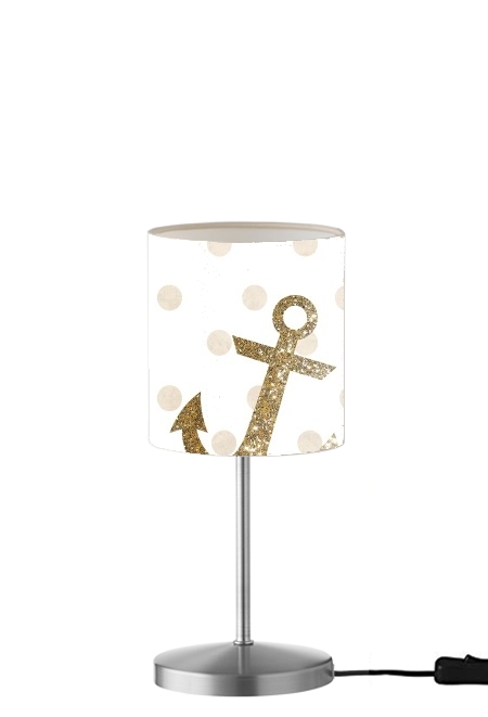  Glitter Anchor and dots in gold for Table / bedside lamp